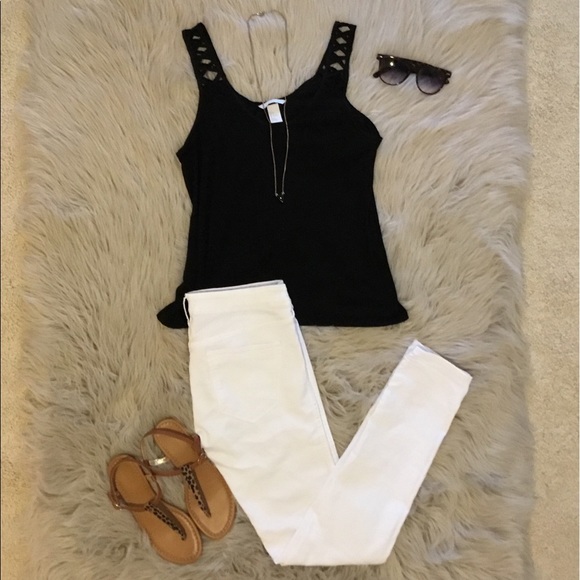 H&M | Lattice Sleeve Tank - Picture 1 of 2